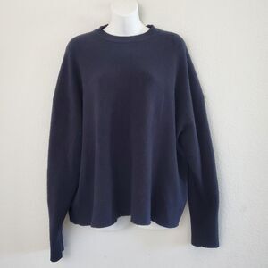 J Crew Women's Sweater XL Black Basic Wool Blend Cozy Capsule Wardrobe Essential